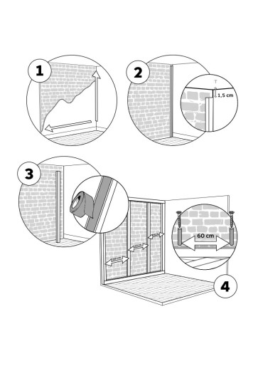 Set voor geluidsisolatie van wanden