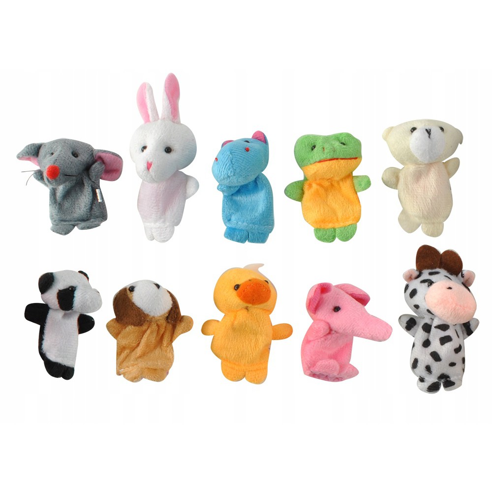 Vingerpoppen 10 stuks dieren megamix.nl