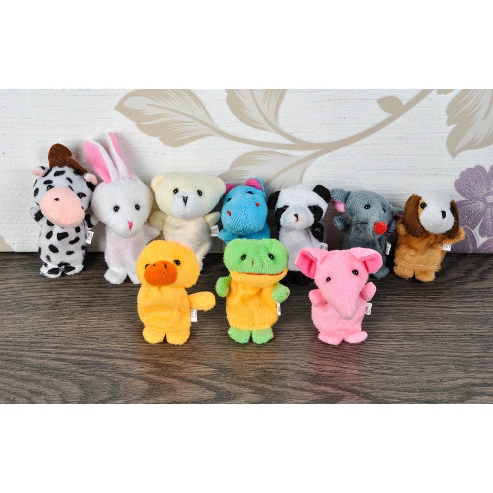 Vingerpoppen 10 stuks dieren megamix.nl
