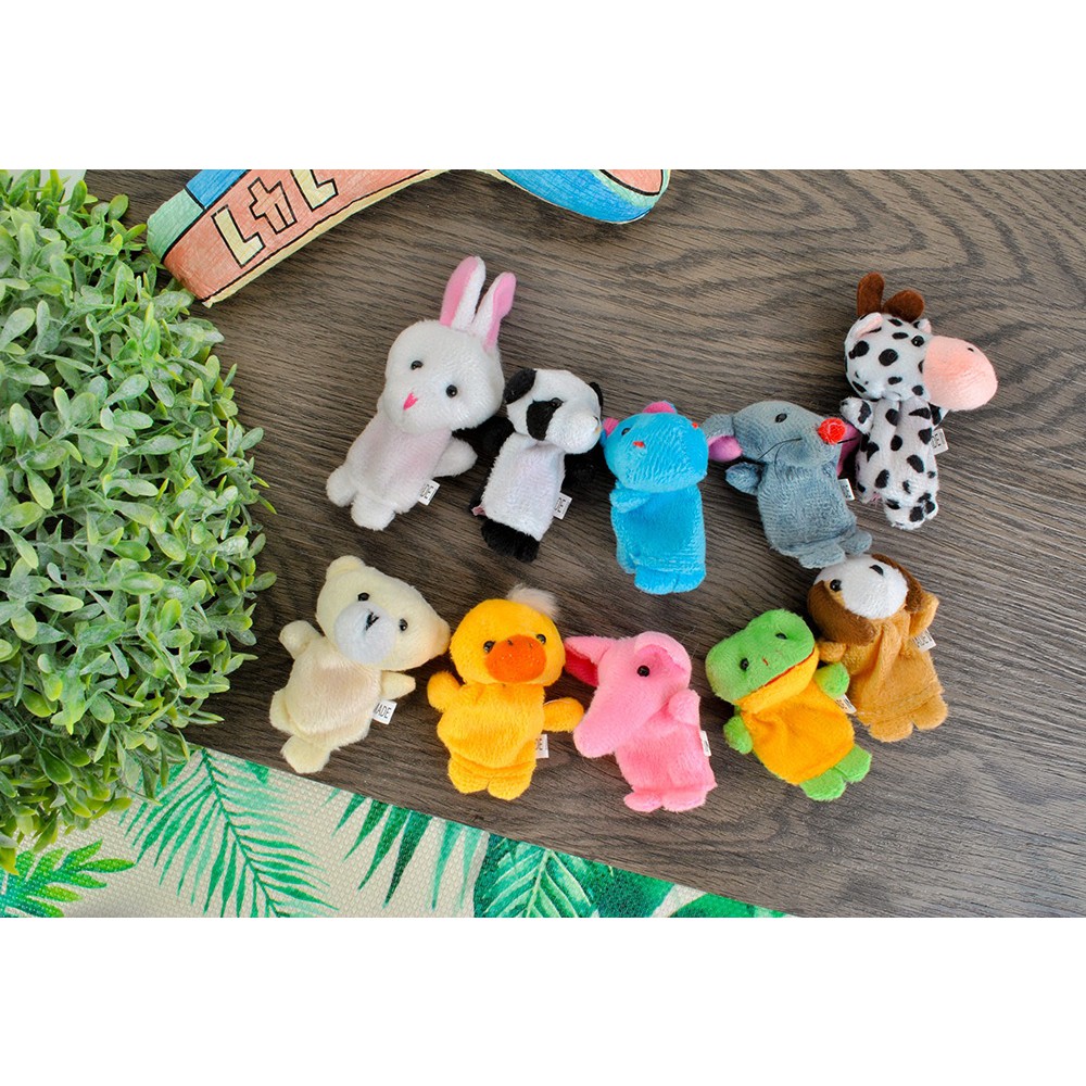 Vingerpoppen 10 stuks dieren megamix.nl