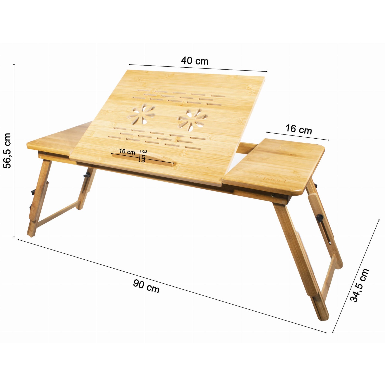 bamboe laptoptafel XL 90x34x56cm megamix.sk