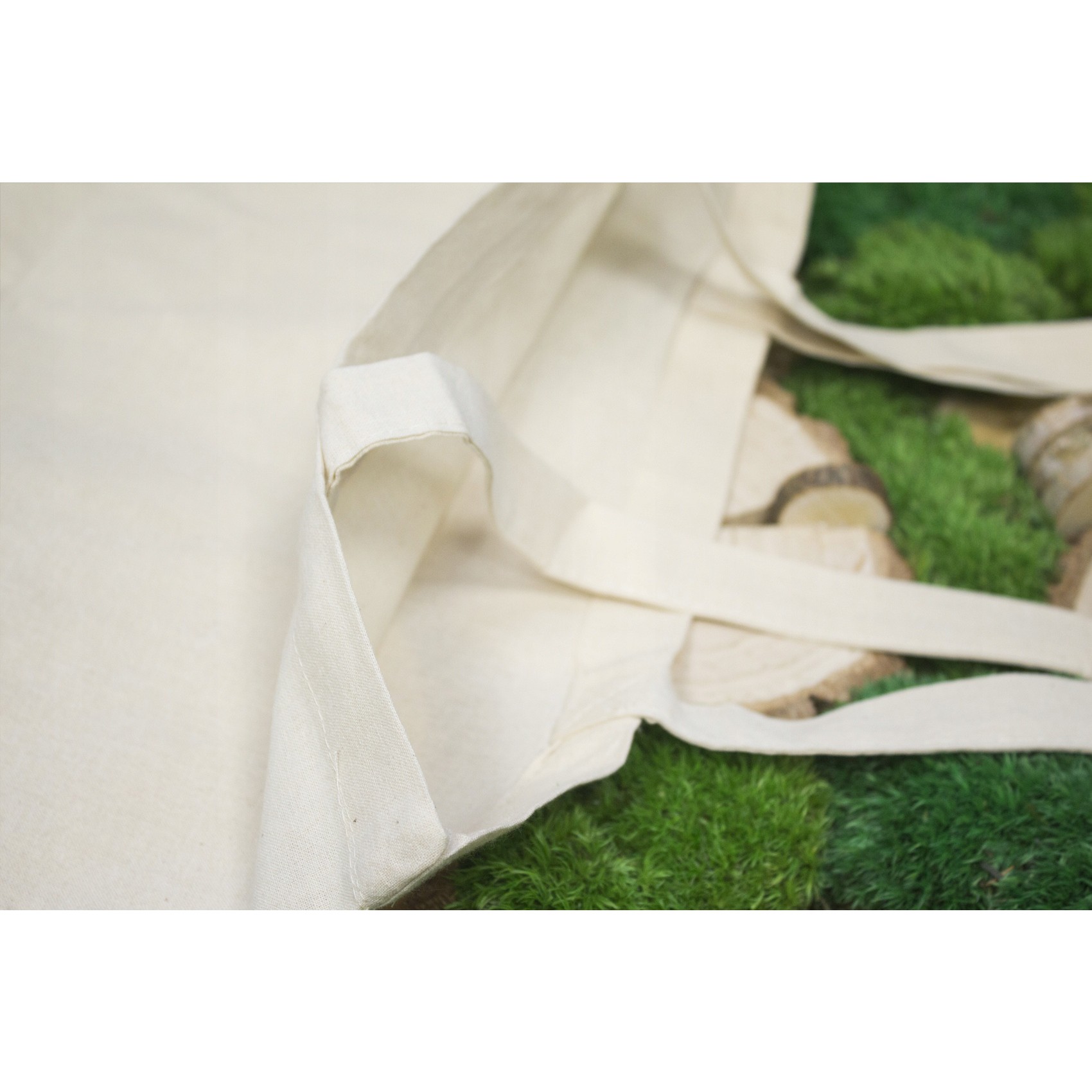 Boodschappentas van katoen ECO beige 38x42cm megamix.sk