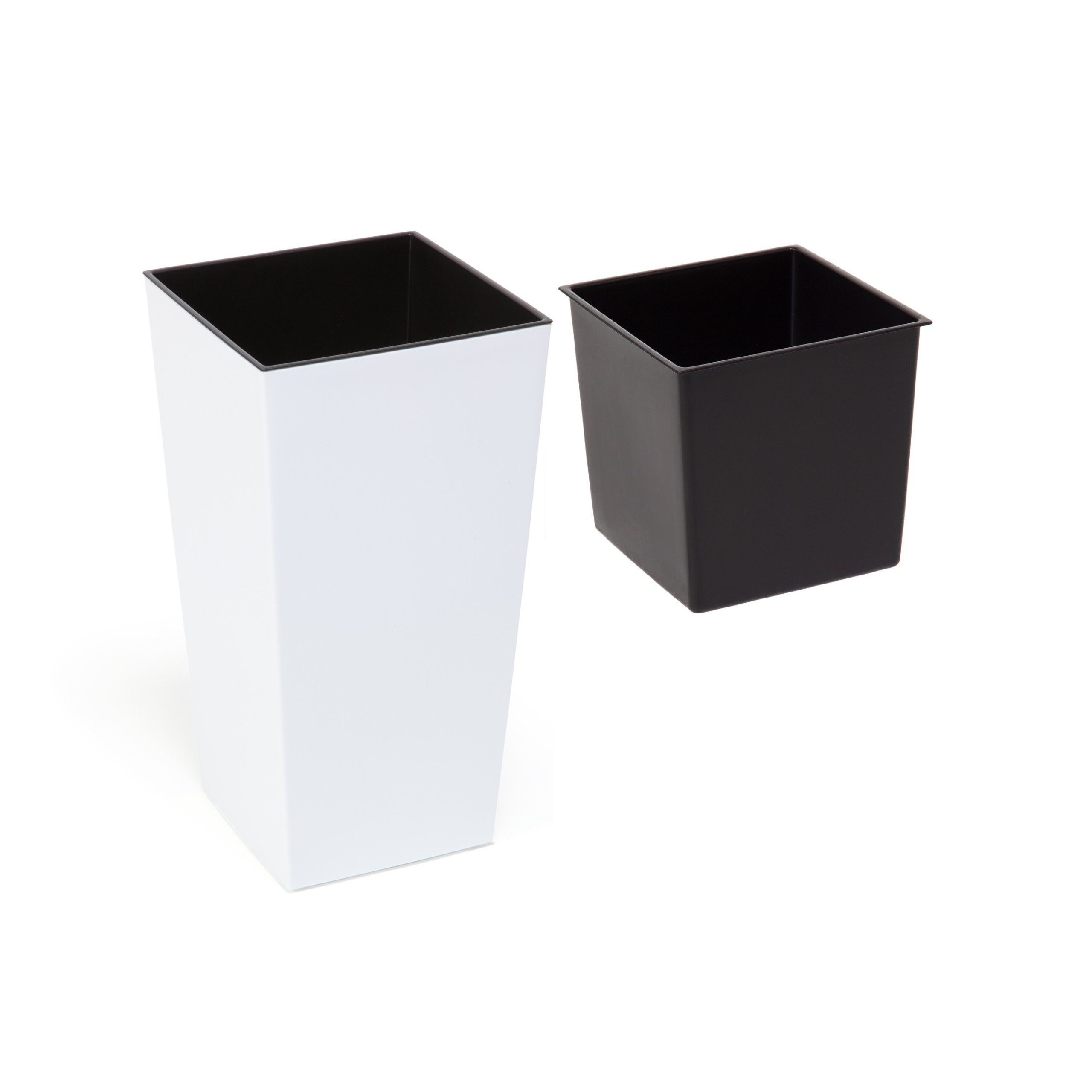 witte bloempot diep 25x25h47cm met inzet megamix.sk