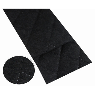 Zwarte gewatteerde microvezel 140 cm 0,5 m