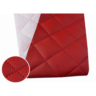 Rood doorgestikt bekledings-kunstleer 3 mm 50×140 cm 960 g/m²