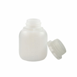 Fles 100ml HDPE en sluiting met kleurloze sluiting