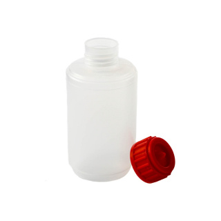 Fles 100 ml LDPE en rode dop