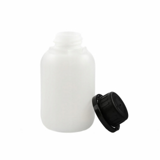 Fles 150ml HDPE en zwarte dop