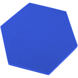 Akoestisch paneel zeshoek saffierblauw 50x50 cm dikte 3 cm hexagon