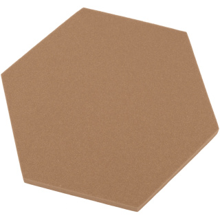 Akoestisch paneel zeshoek bruin 50x50 cm dikte 3 cm hexagon