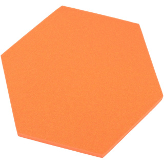 Akoestisch paneel zeshoek oranje 50x50 cm dikte 3 cm hexagon