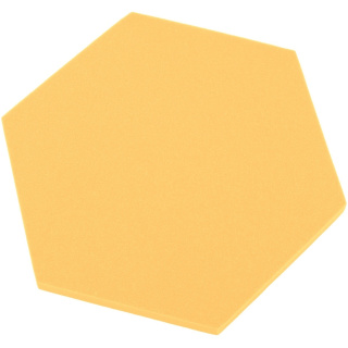 Akoestisch paneel zeshoek bananengeel 50x50 cm dikte 3 cm hexagon