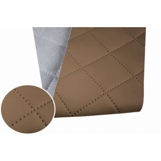 Gestikt ecoleer MARINA mocca 140 cm x 0,5 m