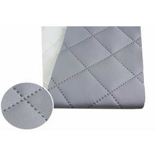 Gestikt ecoleer MARINA lichtgrijs 140 cm x 0,5 m