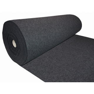 Donkergrijze zachte vilt-non-woven textiel 3 mm 150×50 cm 400 g/m²