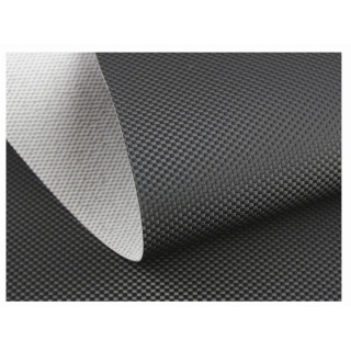 Zwarte carbon-kunstleer met UV-bescherming voor buitengebruik 1 mm 140 cm 0,5 mb
