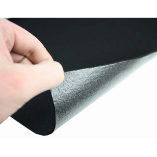 Zwarte zachte vilt-non-woven textiel met lijm 3 mm 50×150 cm 400 g/m²