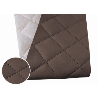 Gestikt ecoleer MARINA donkerbruin 140 cm x 0,5 m