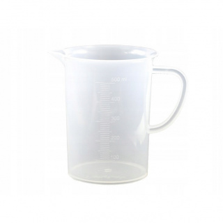 Maatbeker 500ml met handvat reliëfschaal PP 12cm