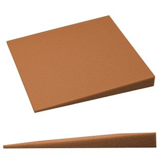 Akoestisch paneel bruin KLIN met afschuining 50×50 cm dikte 5 cm