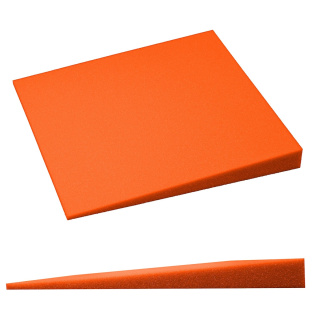Akoestisch paneel oranje KLIN met afschuining 50×50 cm dikte 5 cm