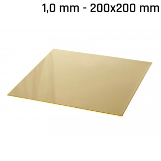 Messing plaat 200x200x1,0mm