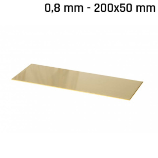 Messing plaat 200x50x0,8mm