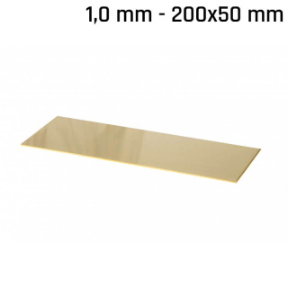 Messing plaat 200x50x1,0mm