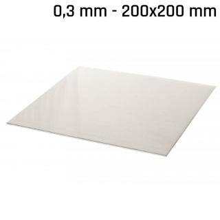 Nieuwzilver plaat (alpaca) 200x200x0,3mm