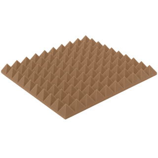 Akoestisch paneel bruin PYRAMIDE 50×50 cm dikte 5 cm