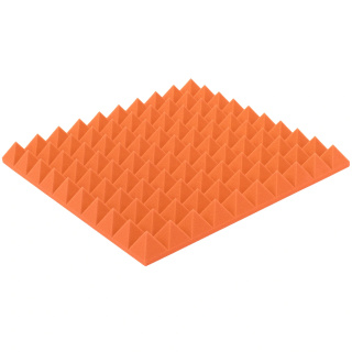 Akoestisch paneel oranje PYRAMIDE 50×50 cm dikte 5 cm