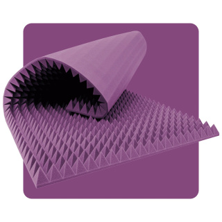 Akoestisch paneel schuim Piramide 200×100 cm 7 cm paars