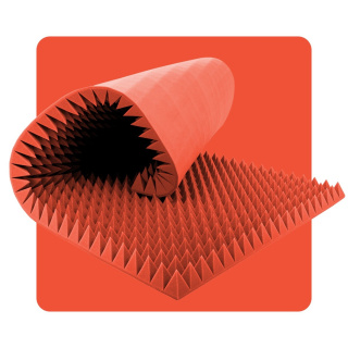 Akoestisch paneel schuim Piramide 200×100 cm 4 cm meloen