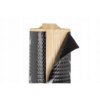 Zelfklevend zwart aluminium butyl mat 2,5 mm 25x25cm AB-25