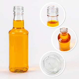 Glazen fles 200ml 17cm MONOPOL