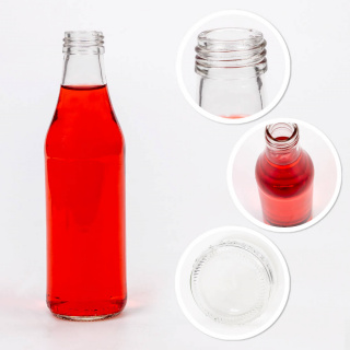 Glazen fles 250ml 19cm TINKLY