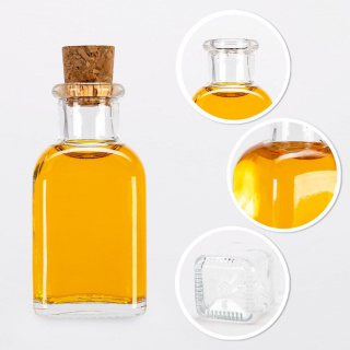 Glazen fles 5 stuks 50ml 8cm QUADRA