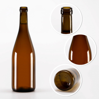 Glazen fles 750ml 29cm BURGUNDY