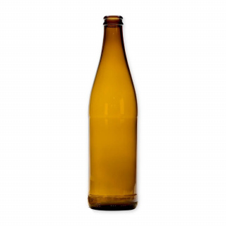 Glazen fles voor bier 500ml 23cm bruin D2