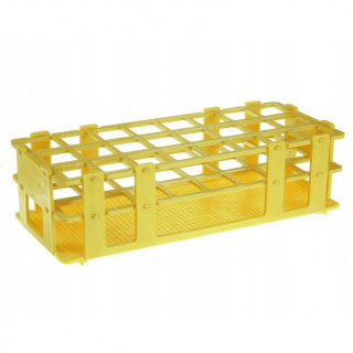 Statief voor 90 reageerbuizen fi 13 mm (6x15) geel