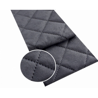 Gewatteerde microvezel donker grafiet 150 cm 0,5 m