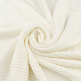Viscose stof gebreide ecru streep 0,5m