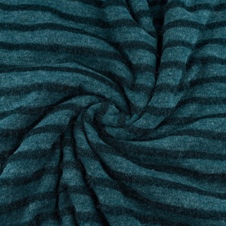 Tricot stof voor truien groen strepen patroon 0,5m