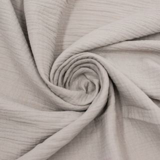 Stof mousseline katoen licht beige 100% katoen 0,5m