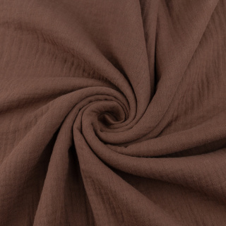 Stof mousseline katoen bruin 100% katoen 0,5m