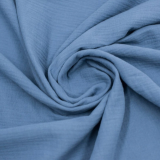 Katoenen mousseline stof zee 100% katoen 0,5m