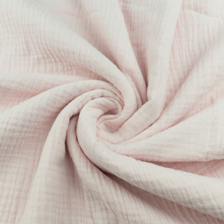 Stof mousseline katoen lichtroze 100% katoen 0,5m