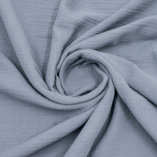 Stof katoen mousseline grijs 100% katoen 0,5m