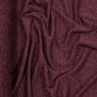 Stof gebreide bordeaux melange zacht elastisch 0,5m