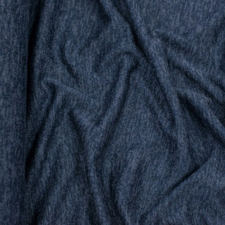 Stof gebreide marineblauwe melange elastisch 0,5m